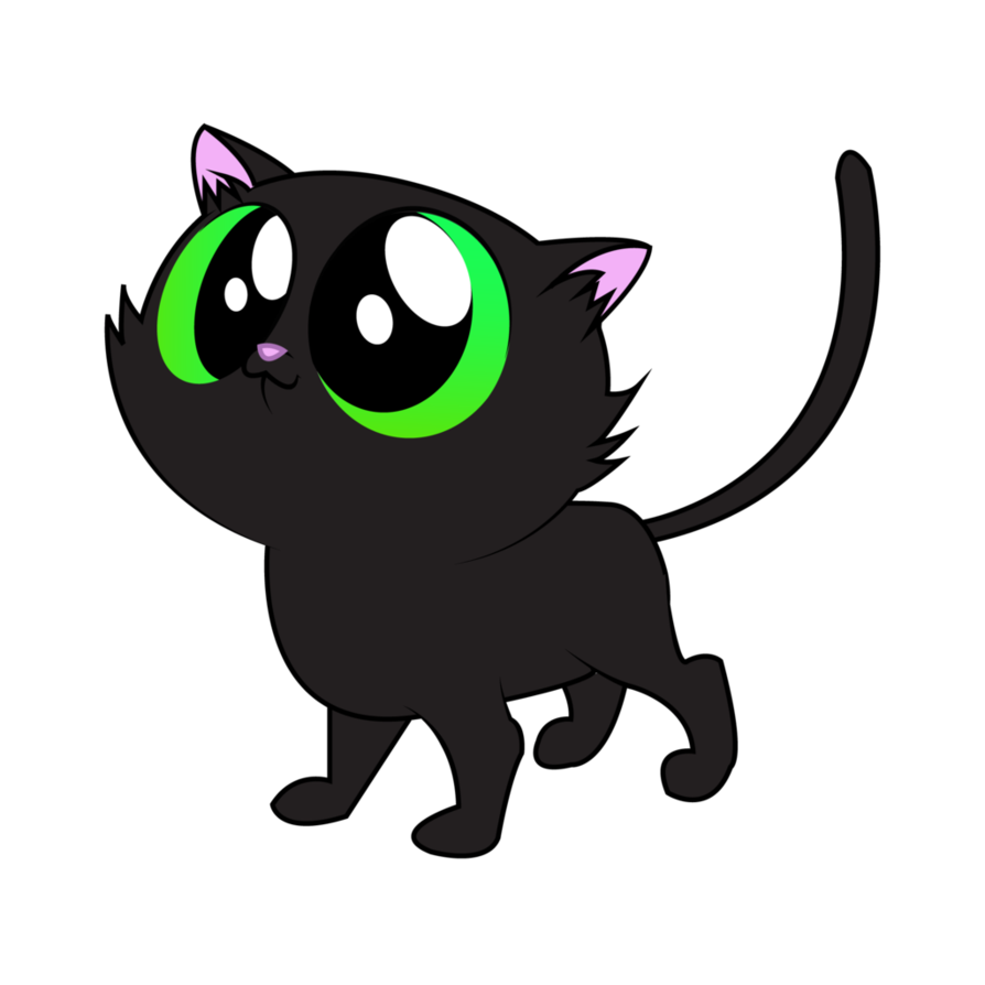 894x894 Black Cat Vector By Aquaticneon