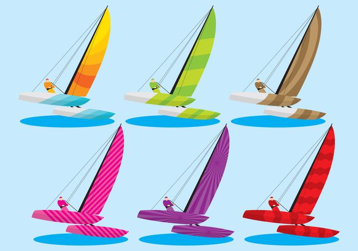700x490 Colorful Catamaran Vectors