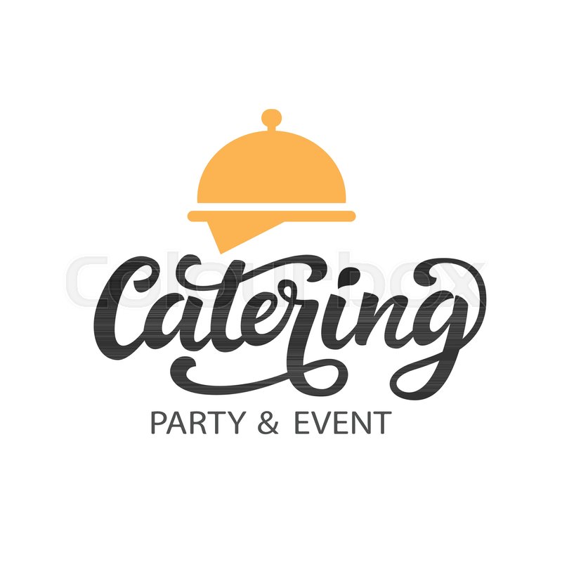 800x800 Catering Vector Logo Badge With Hand Written Modern Calligraphy
