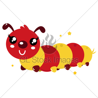325x325 Cute Cartoon Caterpillar Vector Isolated On White Gl Stock Images