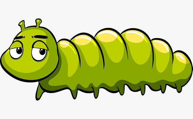 650x400 Green Cartoon Caterpillar, Green Vector, Cartoon Vector, Vector
