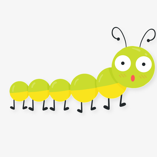 650x651 Spring Cartoon Caterpillar Vector Material, Spring Vector, Cartoon