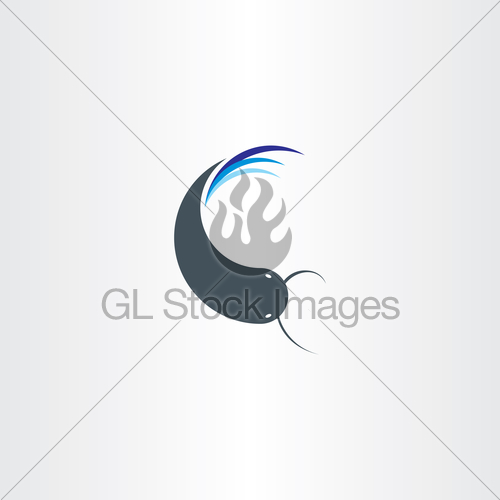 500x500 Catfish Vector Icon Symbol Logo Design Element Gl Stock Images