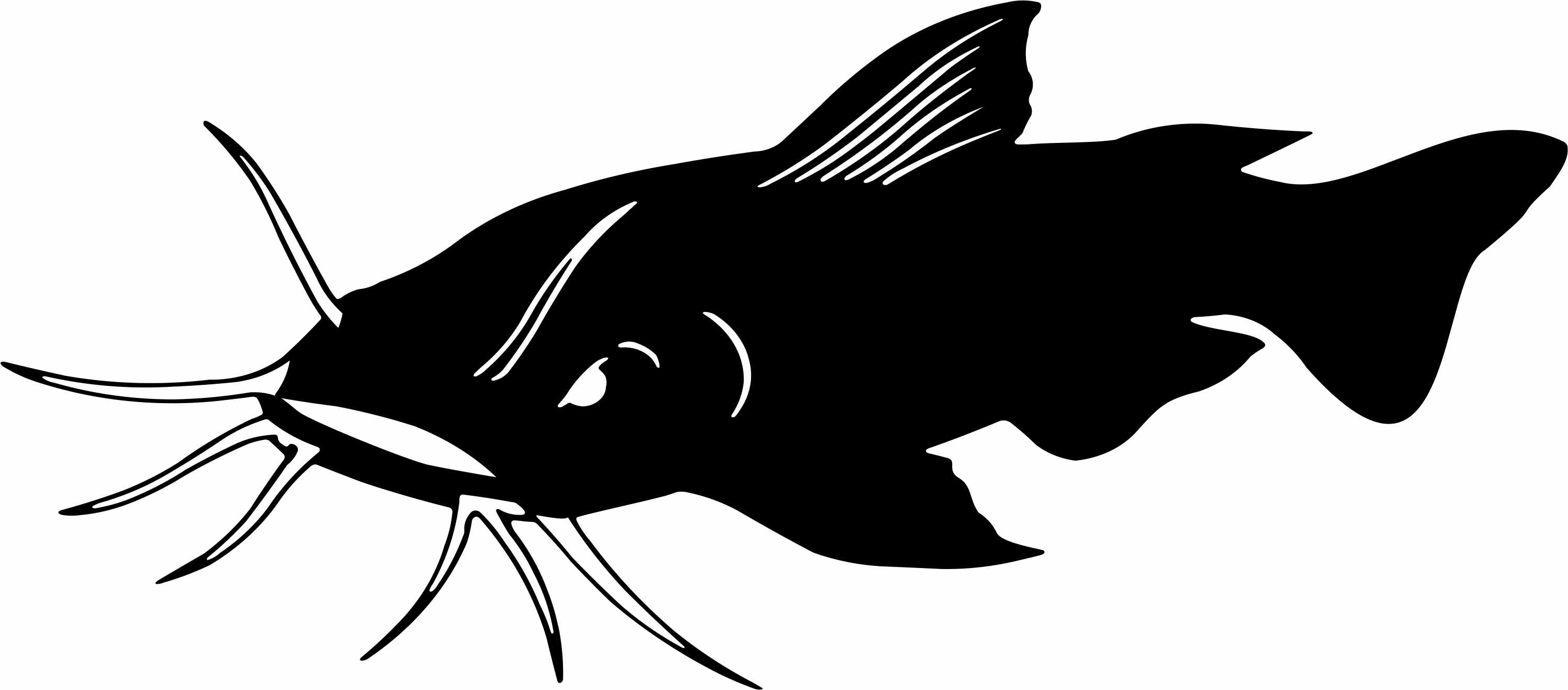2994x1318 Fishing Clipart Catfish