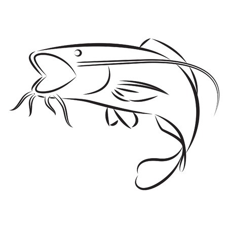 450x450 Vector Of Graphic Catfish, Vector