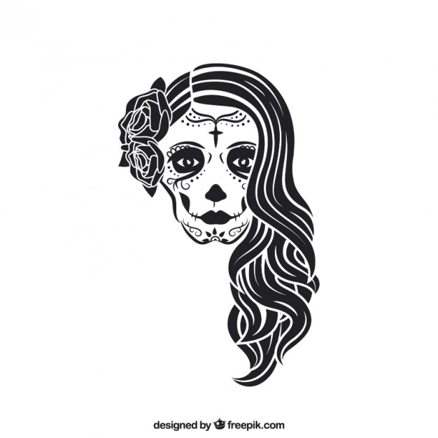 626x626 The Catrina Skull Vector Free Download