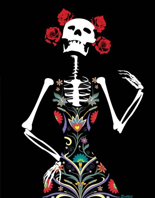 511x650 Catrina Vector Catrinas Vector Tatuajes Colores