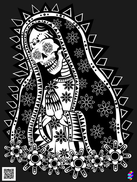 480x640 Catrina Vector Skull