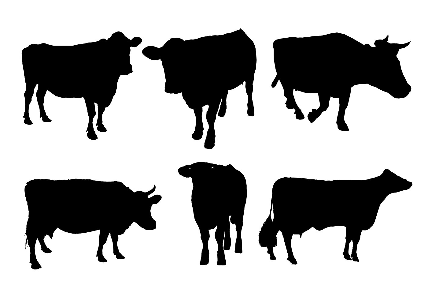 1400x980 Cow Free Vector Art
