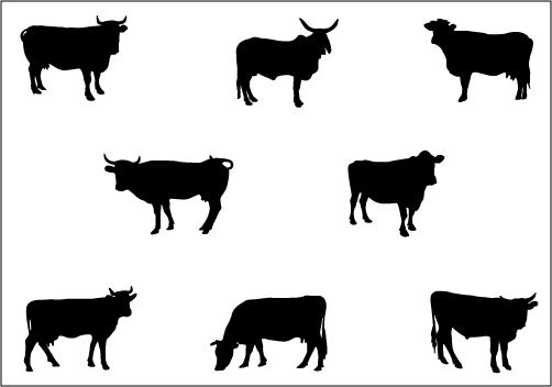 502x352 Cow Silhouette Vector Silhouette Clip Art Clip Art