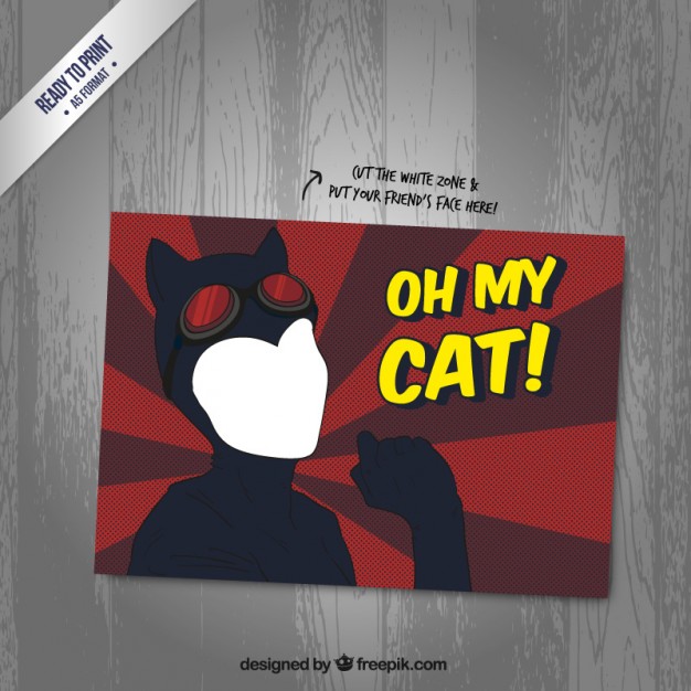 626x626 Catwoman Card Vector Free Download