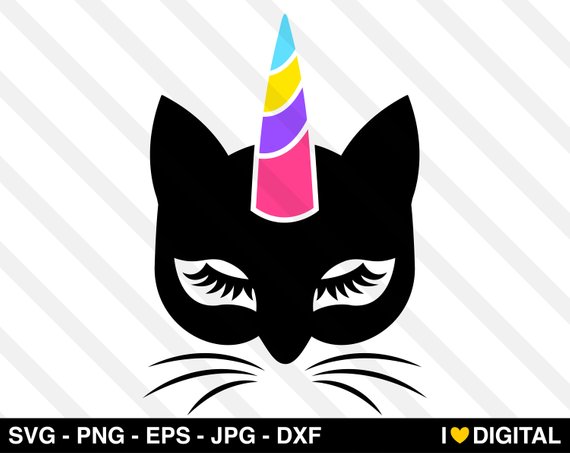 570x453 Unicorn Face Svg Vector Cat Girl Superhero Catwoman Png Eps Etsy