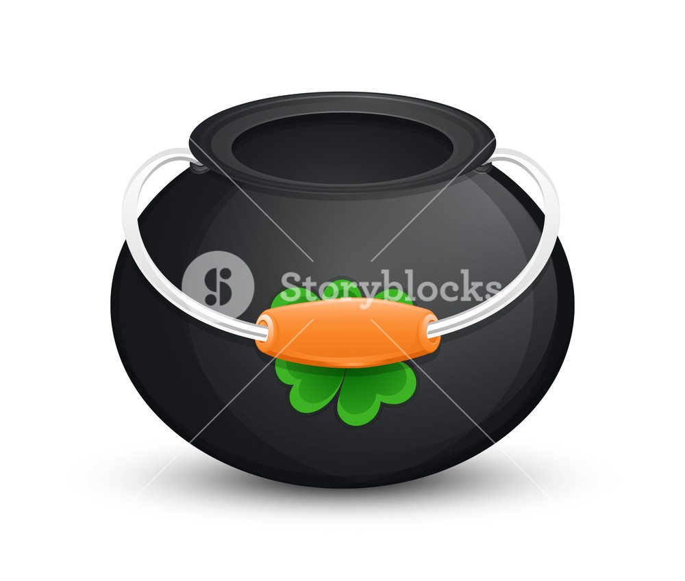 1000x849 Clover Leaf Icon Cauldron Vector Royalty Free Stock Image