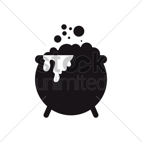 600x600 Witch Cauldron Vector Image