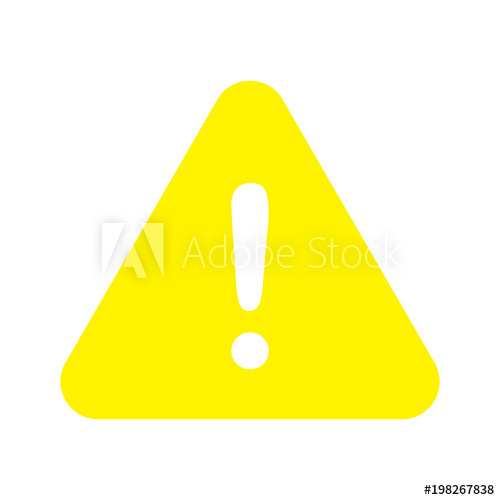 500x500 Exclamation Point, Caution Sign Vector