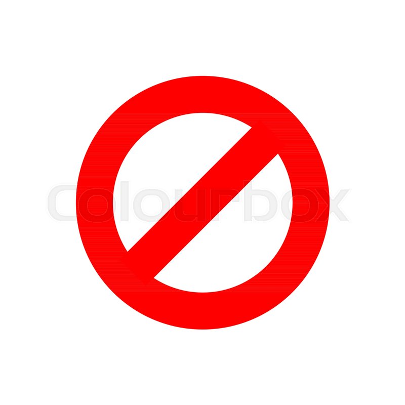 800x800 Stop Sign Vector Icon In Flat Style. Danger Symbol Illustration On