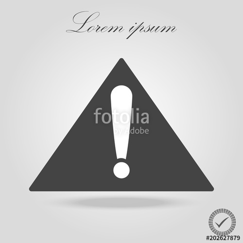 500x500 The Attention Icon. Danger Symbol. Flat Vector Illustration