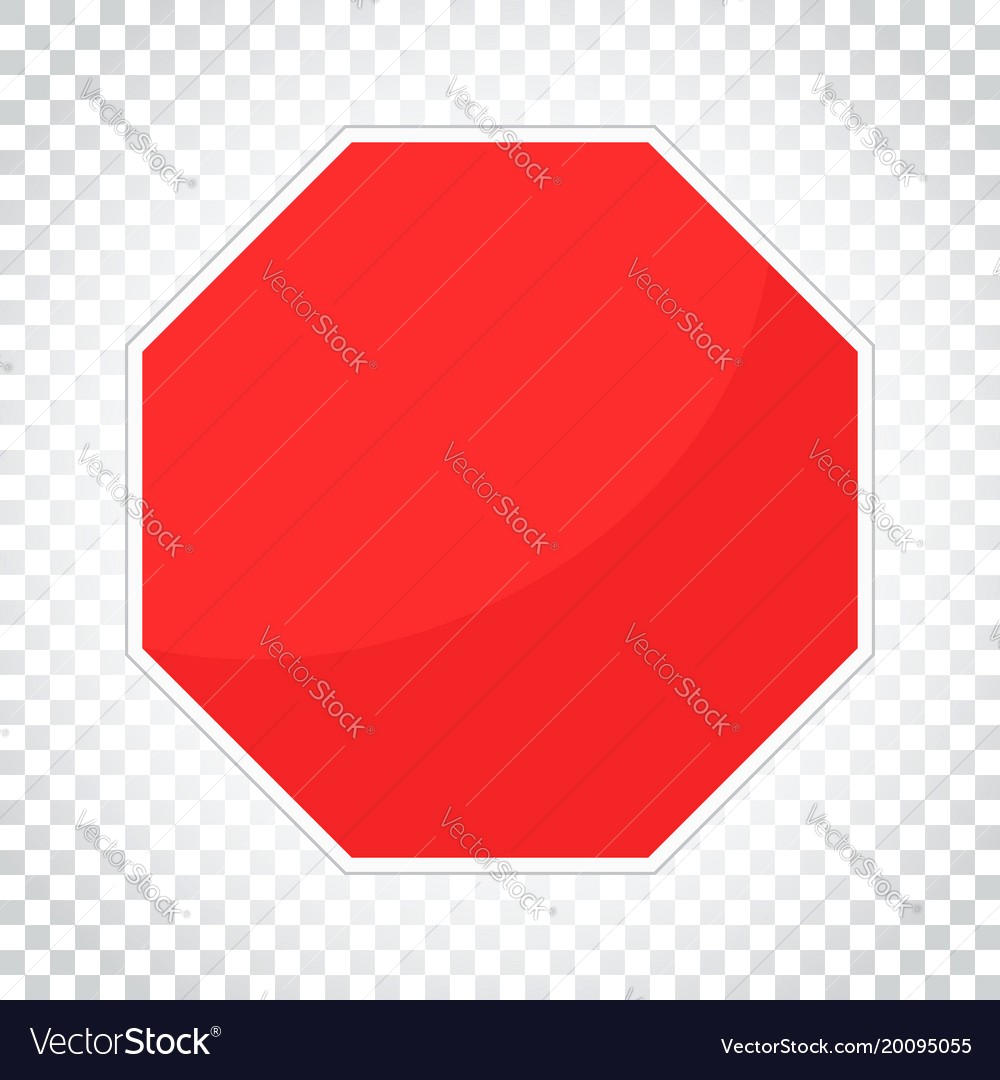 1000x1080 Blank Red Stop Sign Icon Empty Danger Symbol Vector 20095055