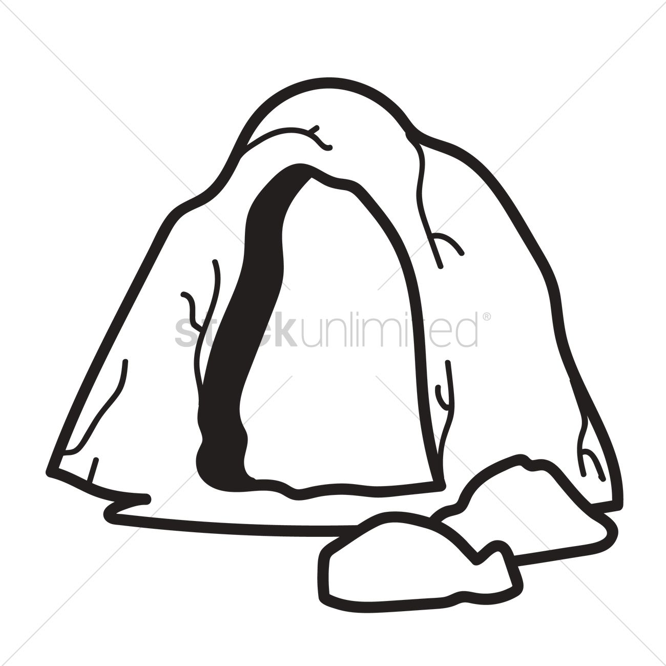 1300x1300 Free Cave Vector Image