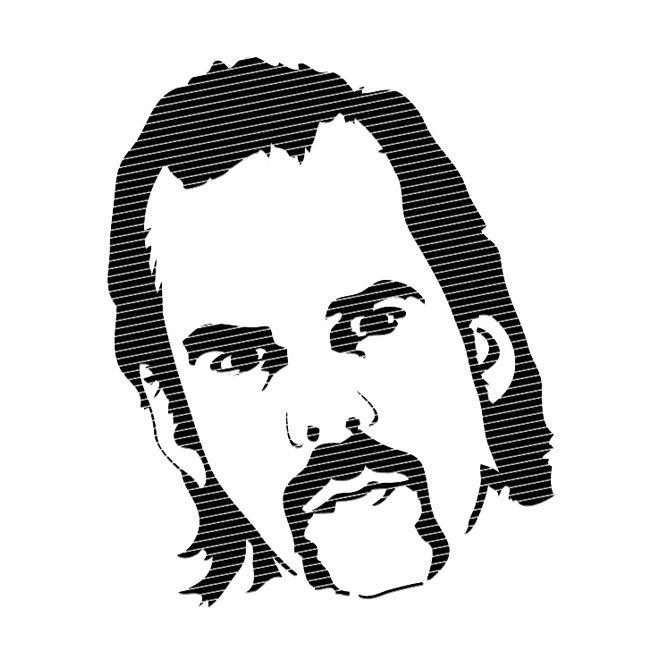660x660 Nick Cave Portrait Free Vector 123freevectors