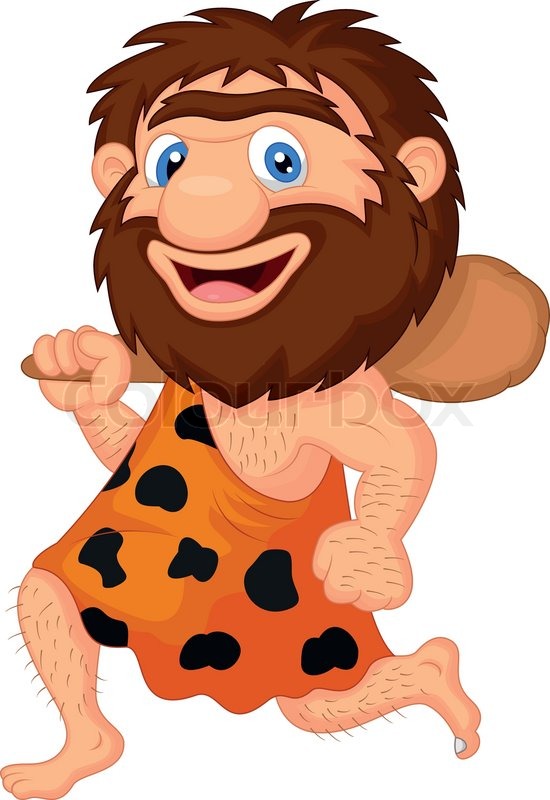 550x800 Vector Illustration Of Funny Caveman Cartoon Stock Vector