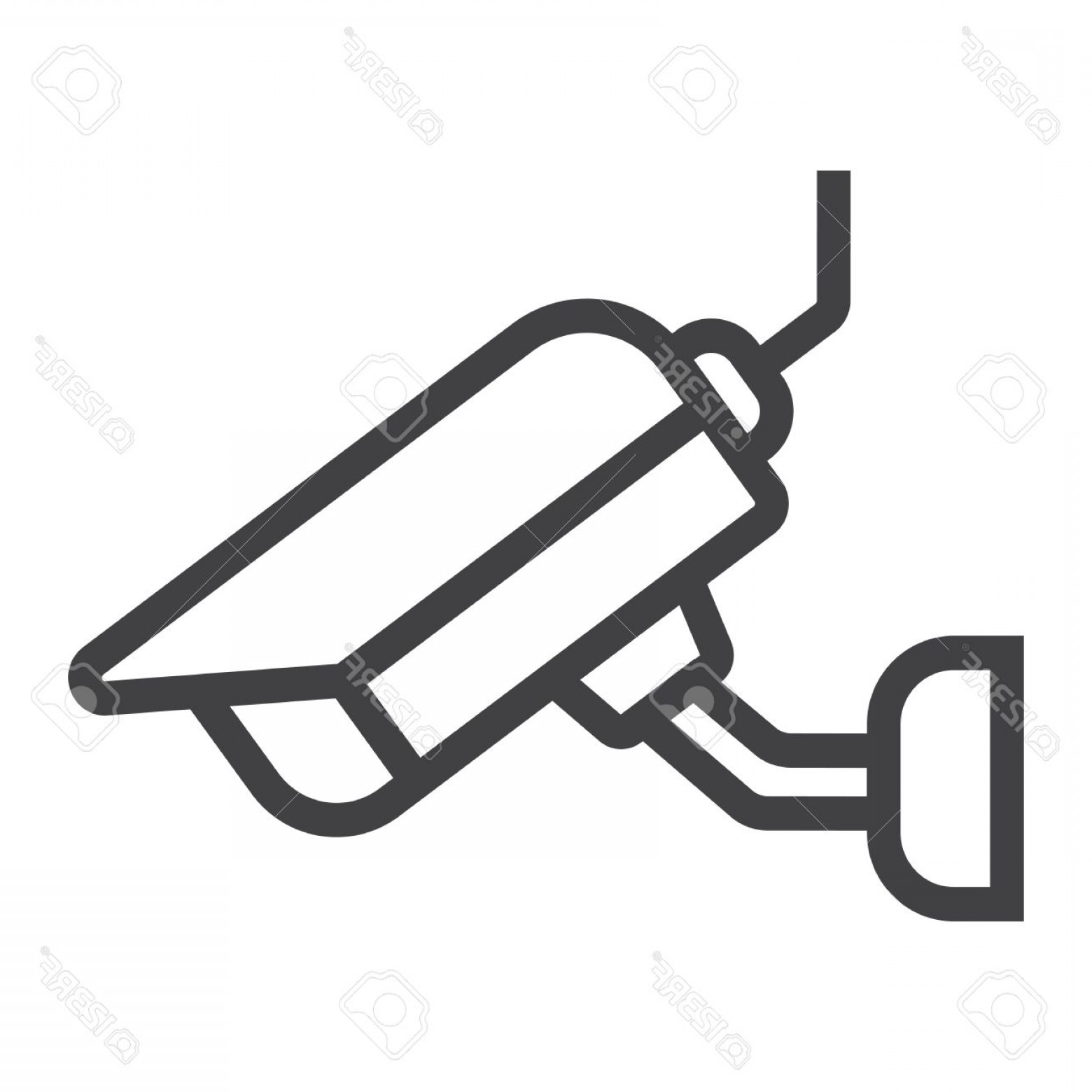 1560x1560 Photostock Vector Surveilance Camera Line Icon Security And Cctv