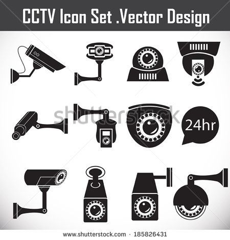 450x470 Cctv Icon Set. Vector Design