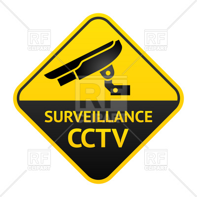 400x400 Video Surveillance Label, Cctv Vector Image Vector Artwork Of