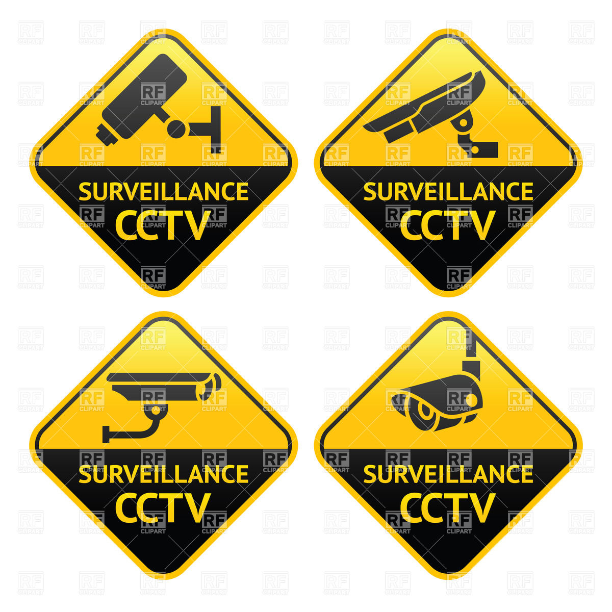 1200x1200 Cctv Camera Surveillance Stickers Vector Image Vector Artwork Of