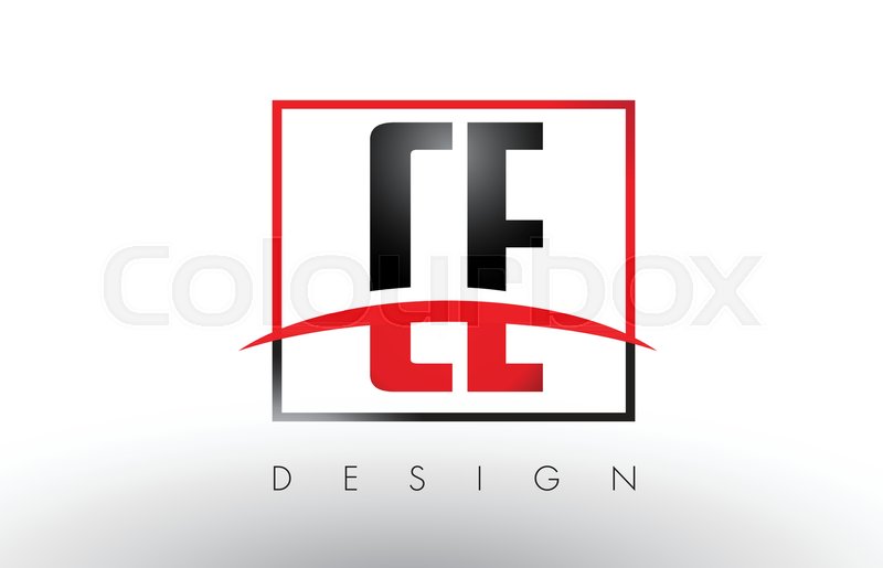 800x515 Ce C E Logo Letters With Red And Black Colors And Swoosh. Creative