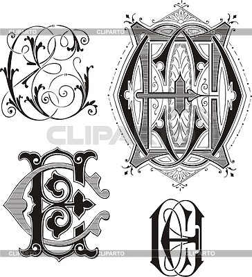 364x400 Monograms Ce Stock Vector Graphics Cliparto