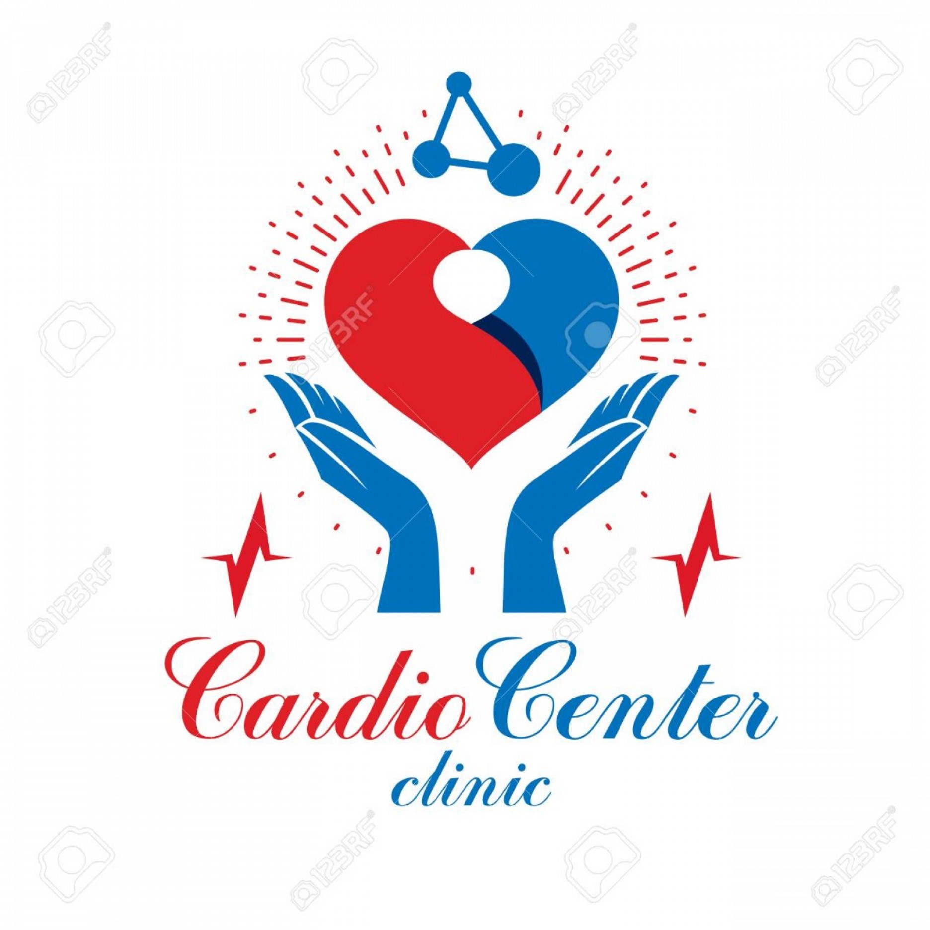 1872x1872 Photostock Vector Cardio Vector Abstract Logo Made With Red Heart
