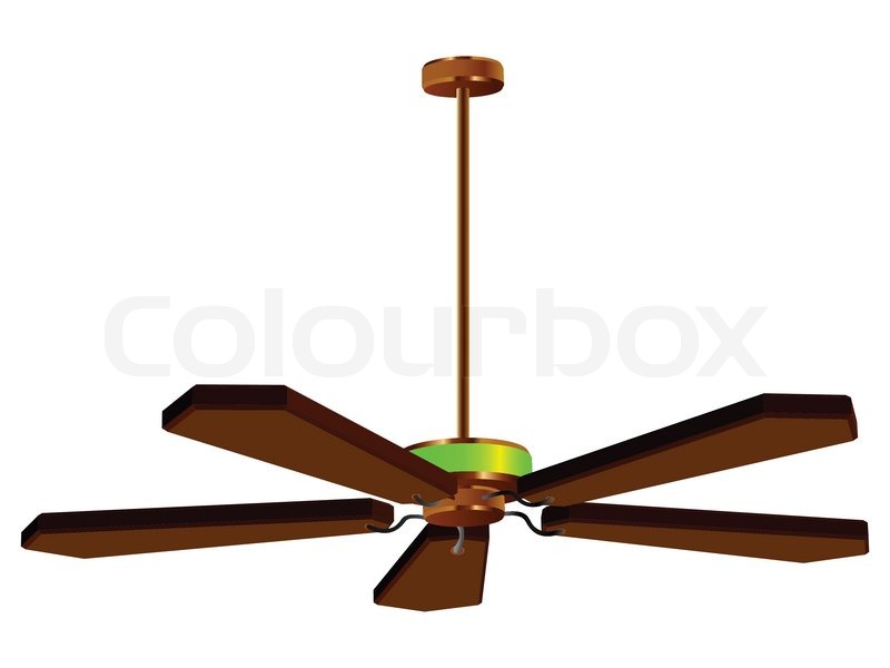 800x600 Ceiling Fan Lamp Isolated Stock Vector Colourbox