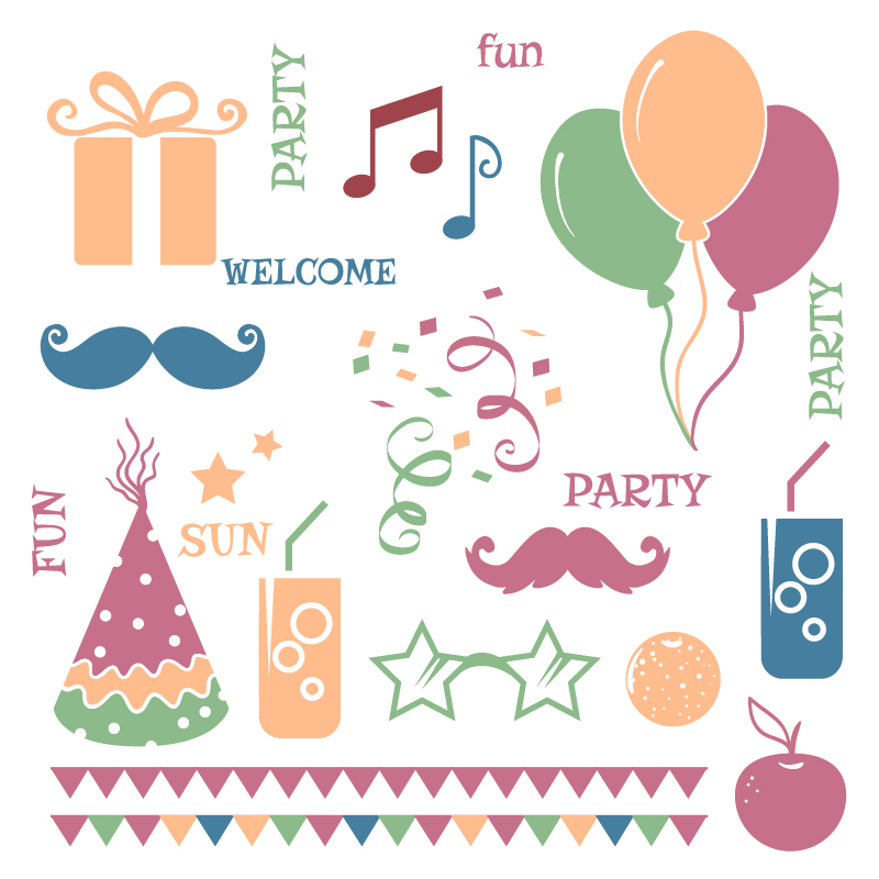 800x800 Celebration Vector Elements