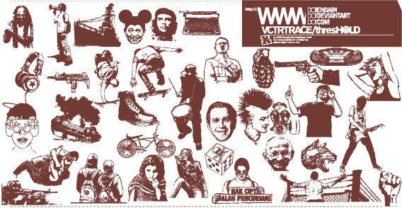 568x294 Celebrity Portrait And Vintage People Free Vector 123freevectors