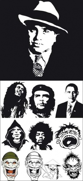 277x600 Celebrity Portraits Vector Free Vector In Encapsulated Postscript