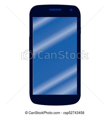 450x470 Isolated Cellphone Icon On A White Background, Vector Illustration.