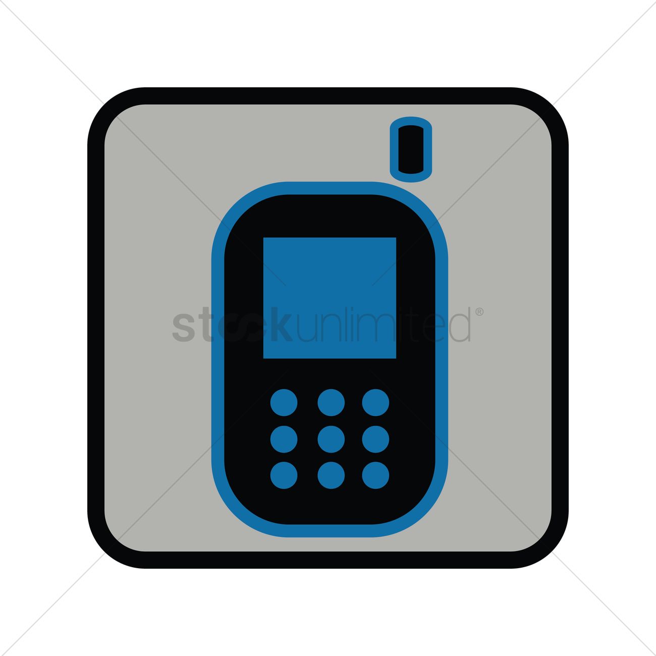 1300x1300 Mobile Phone Icon Vector Image