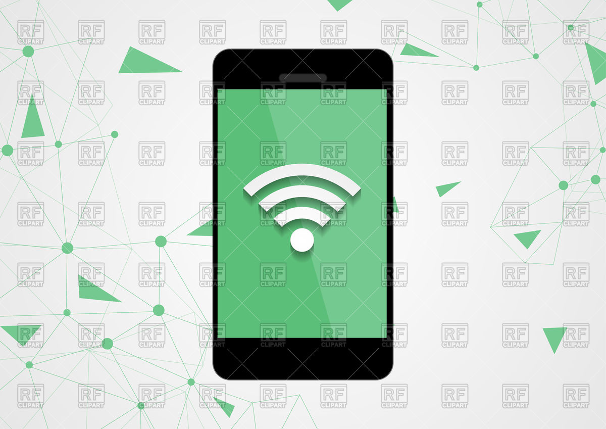 1200x849 Wifi Connection Mobile Phone Icon Vector Image Vector Artwork Of