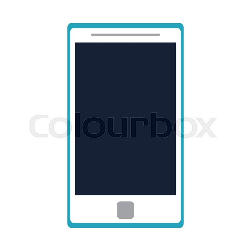 800x800 Flat Design Modern Cellphone Icon Vector Illustration Stock