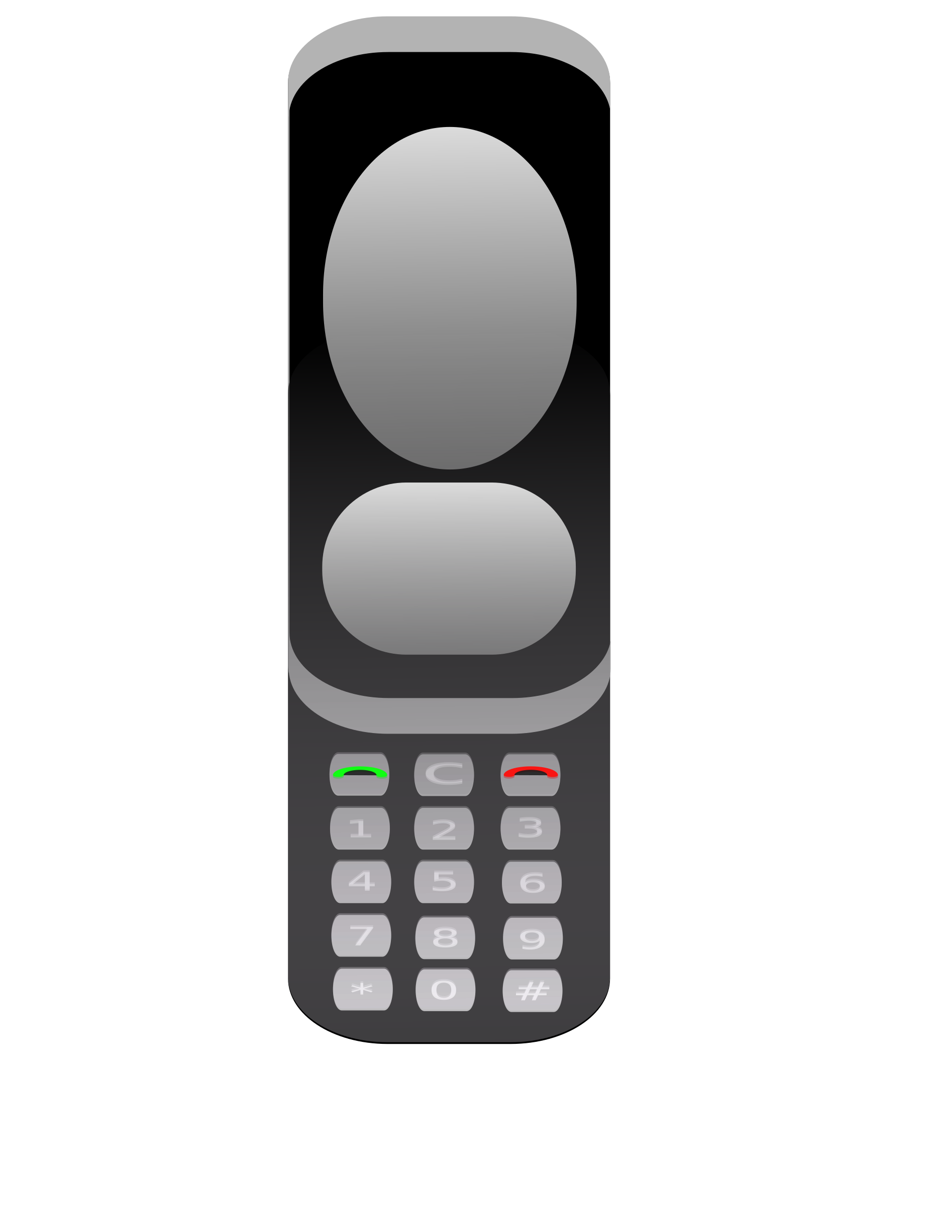 1855x2400 Old Cellphone Vector Clipart Graphic Image