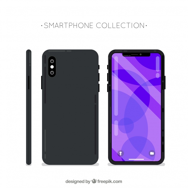 626x626 Side, Front And Back Of Mobile Phone Vector Free Download