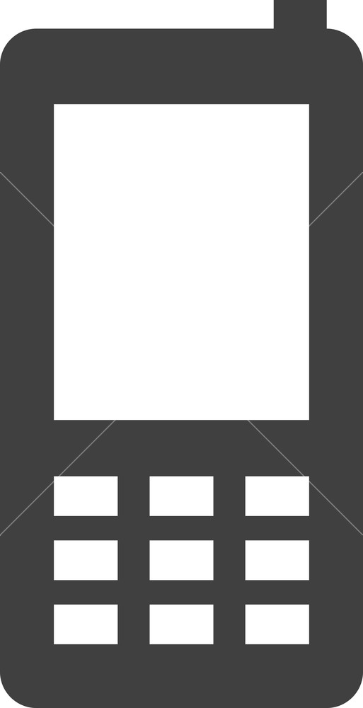 513x1000 Simple Cell Phone Or Mobile Phone Vector Icon Royalty Free Stock