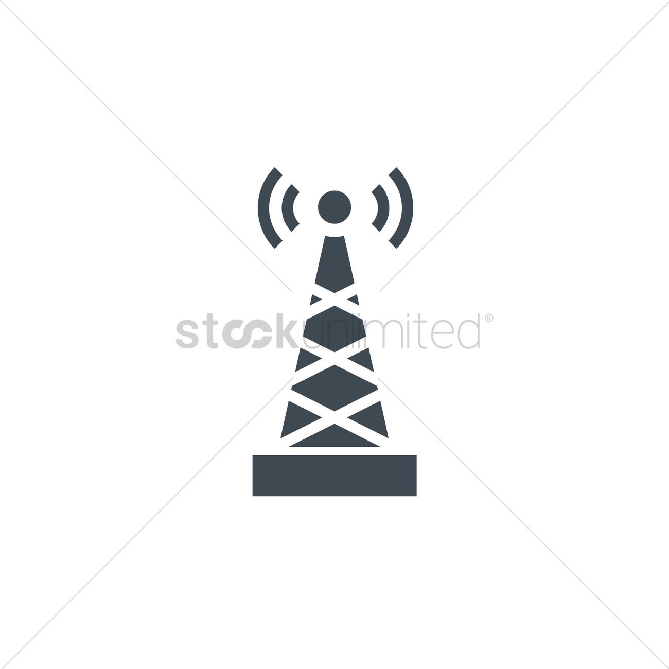 1300x1300 Cell Tower Vector Image