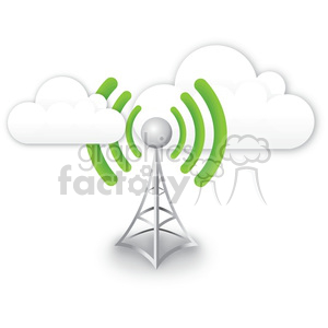 300x300 Royalty Free Cell Tower A Good Signal 383965 Vector Clip Art Image