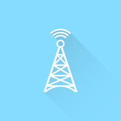 240x240 Cell Phone Tower Vector Icon.