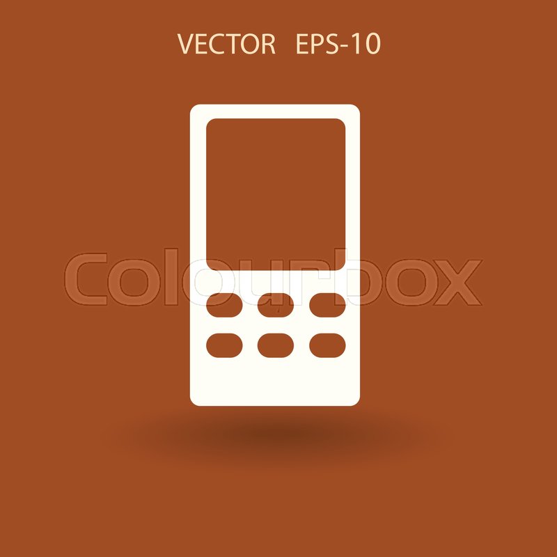 800x800 Flat Icon Of Cellphone. Vector Illustration Stock Vector Colourbox