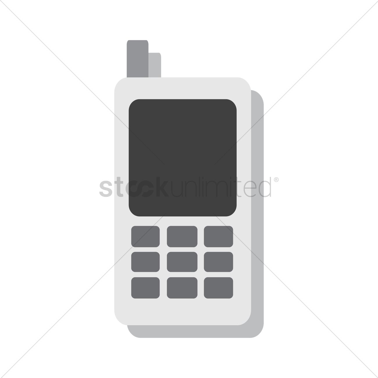1300x1300 Free Retro Cellphone Vector Image