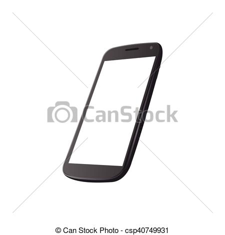 450x470 Isolated Cellphone On A White Background, Vector Illustration.