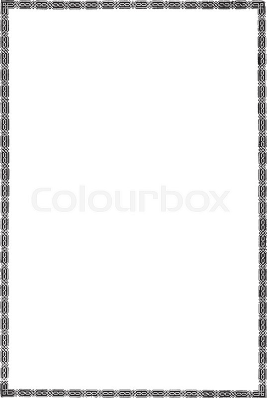 537x800 Celtic Border Is A Narrow Border With Celtic Influences, Vintage